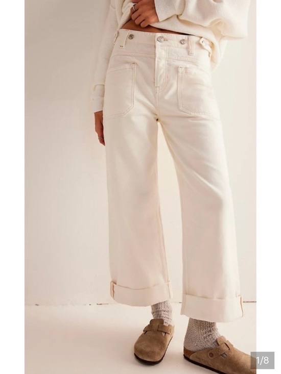 We The Free Pants - We The Free Off-White High-Rise Jeans